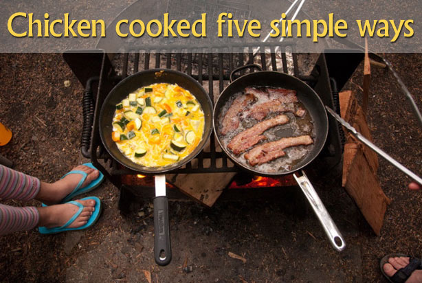 Chicken cooked five simple ways